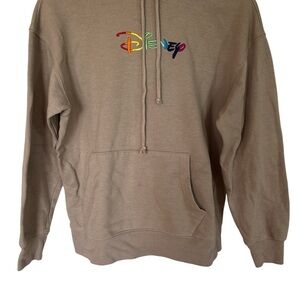 Disney Beige Hoodie Multi-Color Disney Design